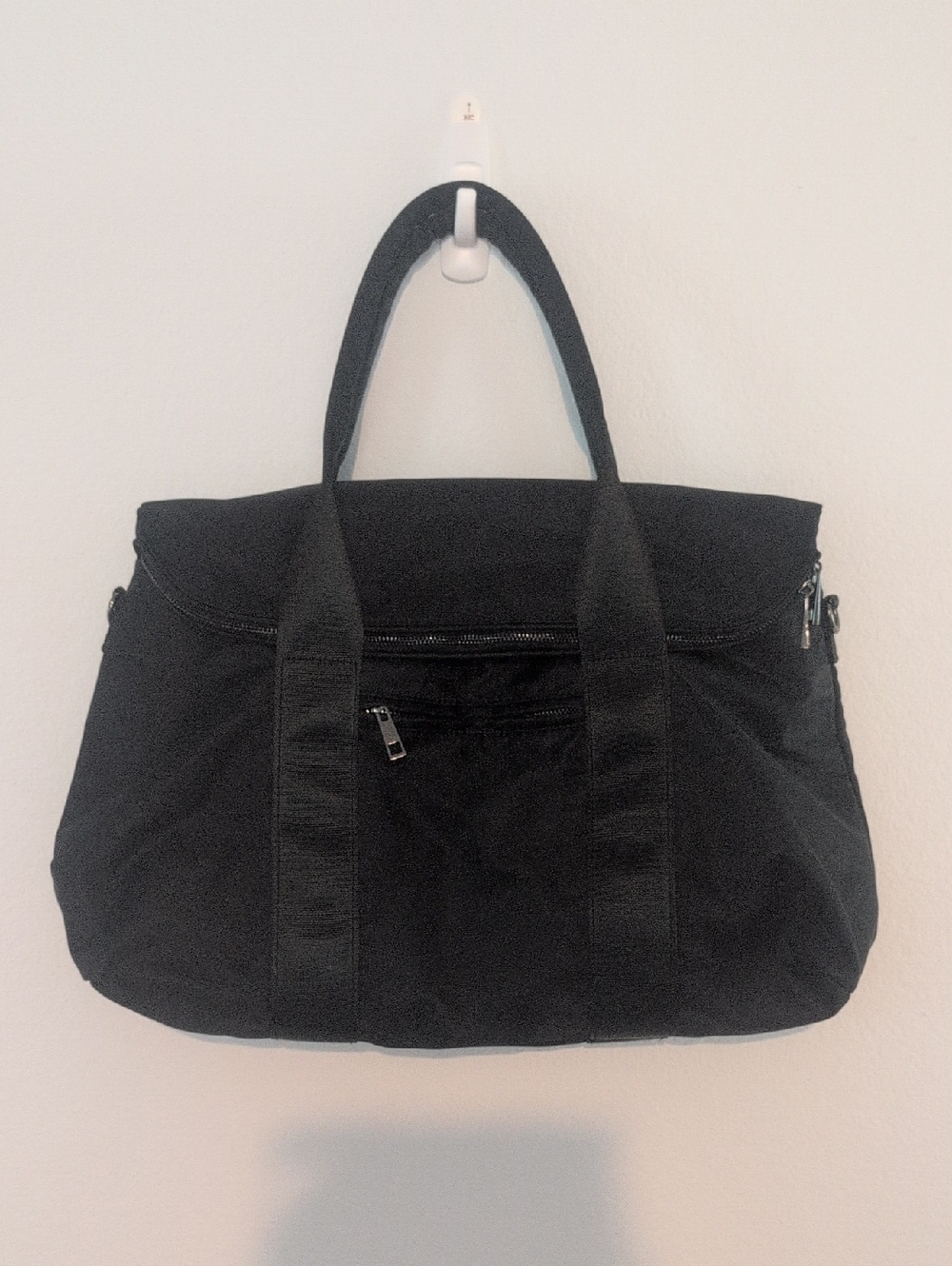Fabletics Black Multi Compartment Tote Bag - Zip Pocket